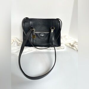 Vintage Black Leather Dooney & Bourke Shoulder Bag